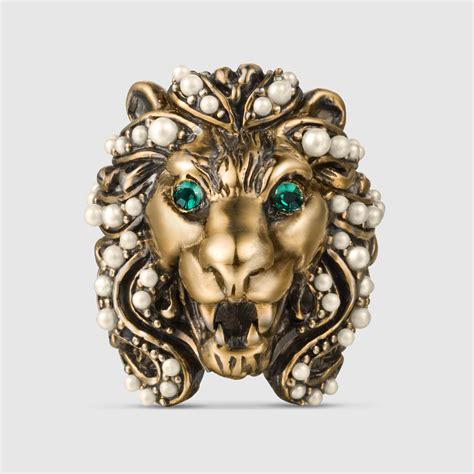 gucci lion ring yellow topaz|Gucci Fashion Show Lion Head Ring .